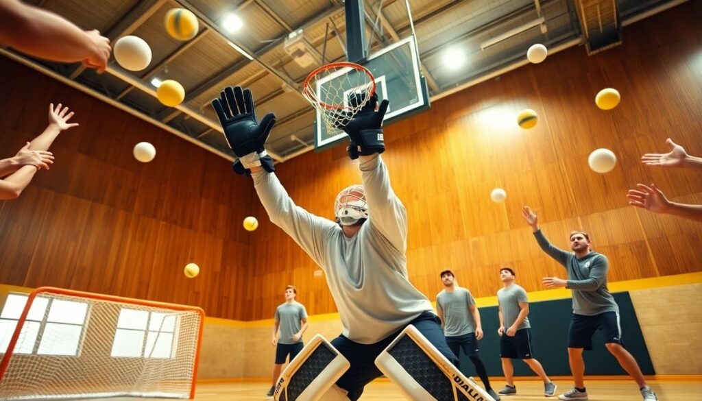 Работа над техникой ловли шайбы: ловля ловушкой и хватом - иллюстрация