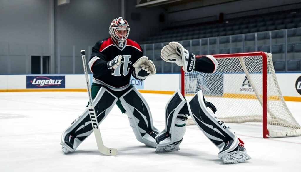 Работа над техникой ловли шайбы: ловля ловушкой и хватом - иллюстрация