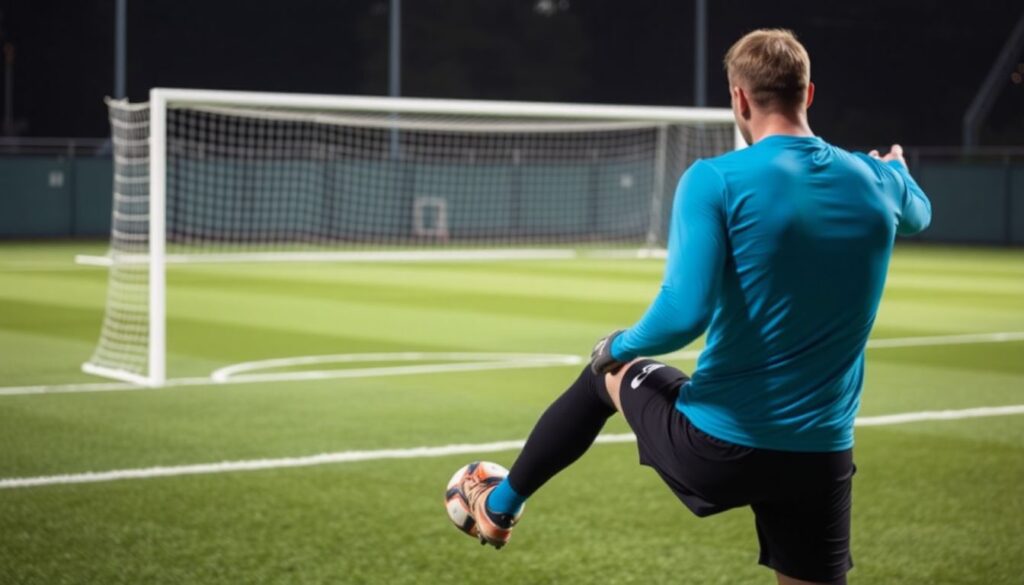 Высокий воротарский ленд: позиционная игра у стойки - иллюстрация