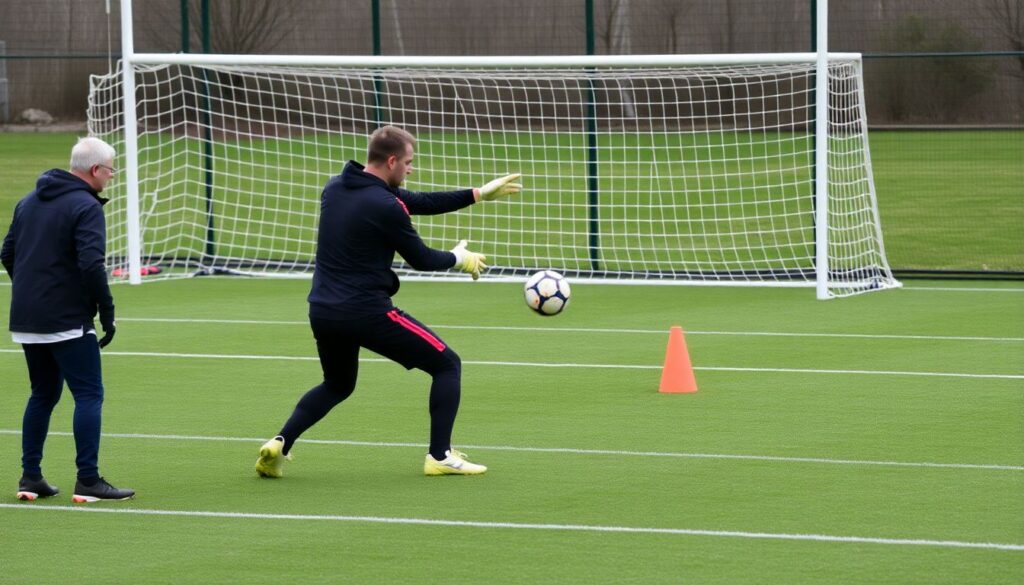 Упражнения для скорости реакции вратаря - иллюстрация