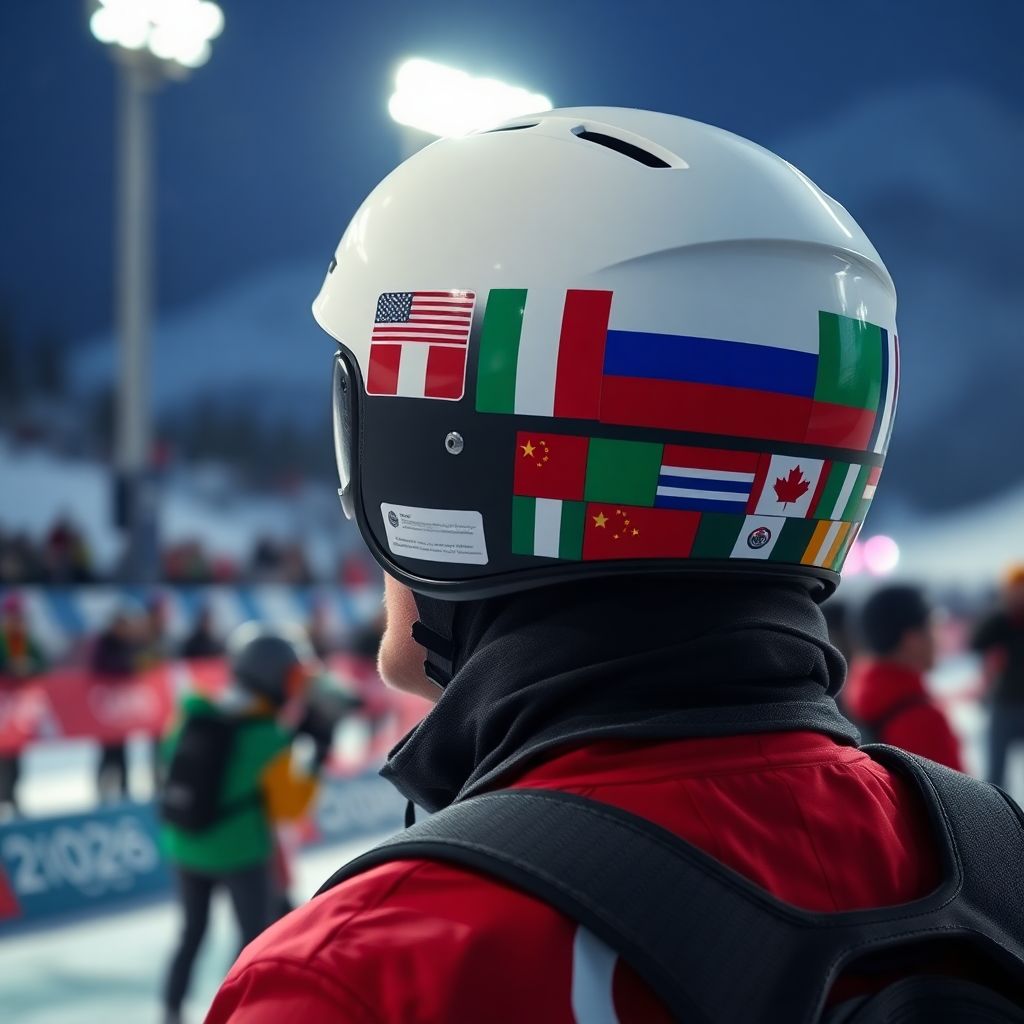 Европейский спортсмен на Олимпиаде‑2026 вышел с российским флагом на шлеме