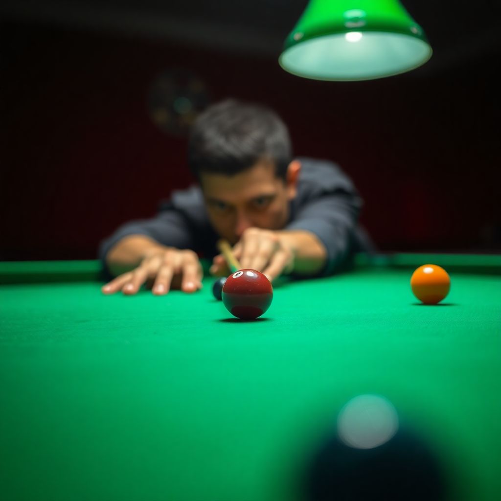 Работа над двойными отражениями и боковыми отбивами в бильярде